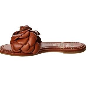 Valentino Garavani Atelier Rose flat slide leather sandals